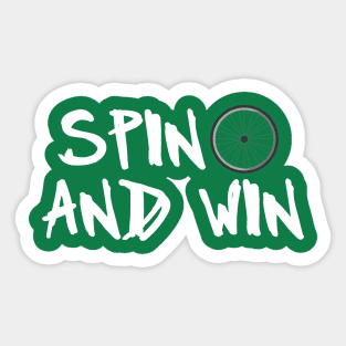 Spin and Win Cycling-Biking Workout Design Sticker